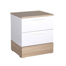 Hanah Home Mesilla de Noche Roble y Blanco Kmd-820-Mb-1